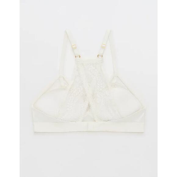 NWT Aerie Real Power Wireless Push Up Paisley Lace Bra Size 36C in Soft Muslin - Picture 4 of 11